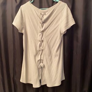 Cute lace up back top